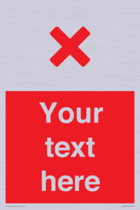 Custom red background, red cross sign